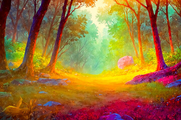 Canvas Print - Enchanting Forest Path