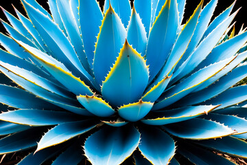 Poster - Close-Up of a Blue Agave Plant