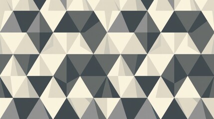 Wall Mural - Abstract Geometric Black And White Triangle Pattern, retro vintage, minimal 20s design