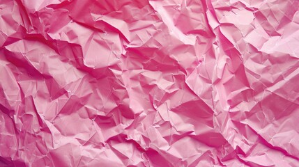 Wall Mural - Texture background of crumpled pink paper