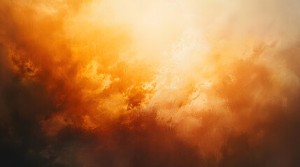 Wall Mural - A blurry image of a beach with a sunset in the background