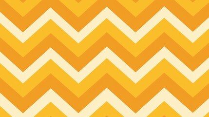 Wall Mural - Abstract Yellow And White Chevron Pattern Background, retro style illustration