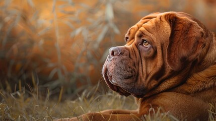 Canvas Print - Gorgeous Bordeaux Mastiff Dog