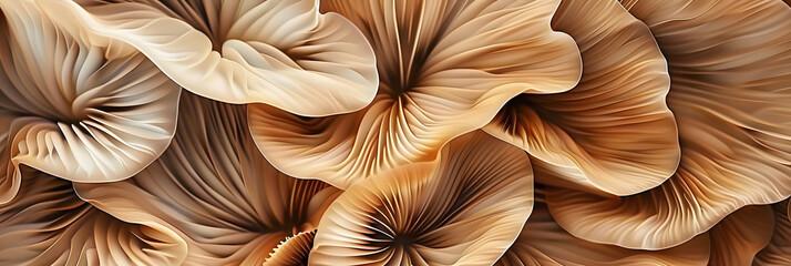 Wall Mural - Abstract organic natural beige brown color waving lines mushroom texture background banner illustration wallpaper backdrop for webdesign 