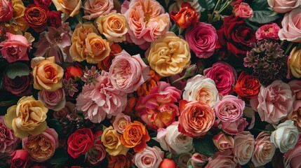 Wall Mural - assortment of various roses