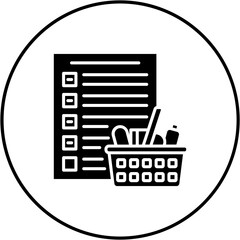 Canvas Print - Shopping list Icon