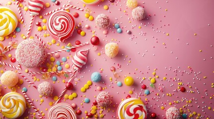 Poster - Candy themed backdrop for your content