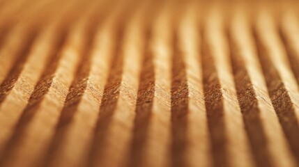 Wall Mural - Close up macro photography of textured striped cardboard on a paper backdrop