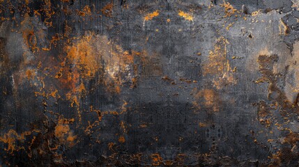 Wall Mural - Steel plate with rust for textured background and space for text