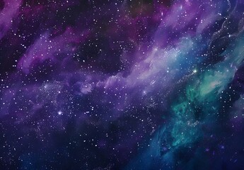 Poster - Impressionist Galaxy Nebulae Painting