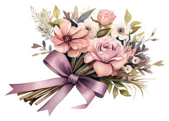 Wall Mural - PNG Flower rose bouquet.