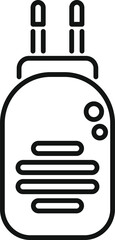 Poster - Simple line icon of a walkie talkie with antenna, representing communication