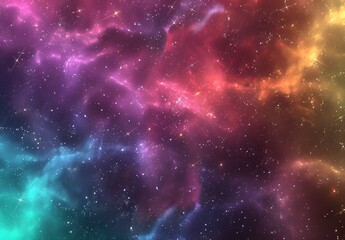 Sticker - Vibrant Galaxy Background with Stars and Nebulae