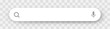 © Comauthor - Search bar, search boxes with shadow on transparent background - stock vector.