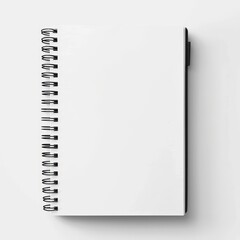 Poster - Isolated white notebook mockup with white background. Stock.