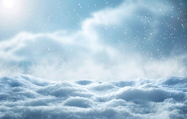 Sticker - Winter Snowfall Landscape Background