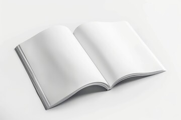 Poster - The mockup shows an opened square book on a white background with a design paper design.