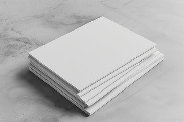Poster - White papers folded, isolated on white