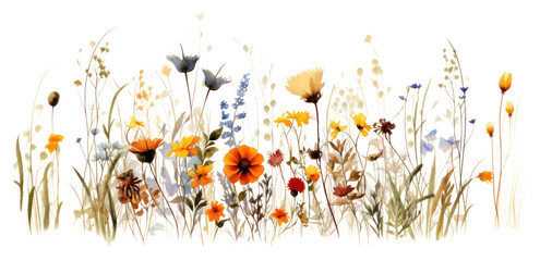 Wall Mural - PNG Flower wildflower outdoors pattern.