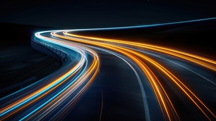 nighttime highway trails