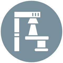 Poster - Radiation Therapy vector icon. Can be used for Chemotherapy iconset.