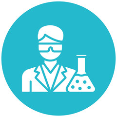 Poster - Scientist vector icon. Can be used for Lab iconset.