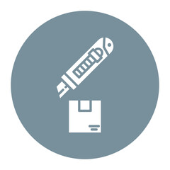 Canvas Print - Box Cutter vector icon. Can be used for Warehouse iconset.