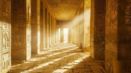 Canvas Print - From the halls of the pyramids to the walls of temples, hieroglyphs adorned every surface, preserving the history and wisdom of a great civilization.