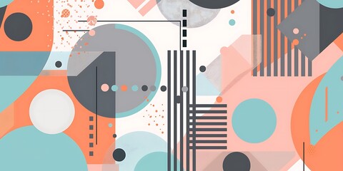 Poster - Colorful geometric background with colorful shapes and patterns, vibrant colors and shapes, vector illustration, bold lines, colorful geometric pattern, colorful shapes, bold lines, vector art style