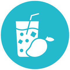 Canvas Print - Mango Juice vector icon. Can be used for Beverages iconset.