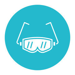 Sticker - Safety Glasses vector icon. Can be used for Home Improvements iconset.