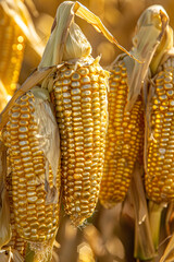 Wall Mural - Corncobs made of gold