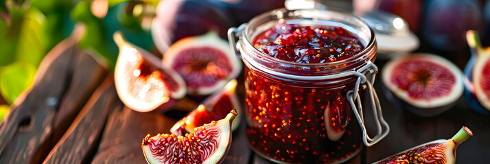 fig jam in a jar. 