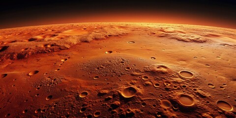 Wall Mural - orange red eroded mars surface , mars, planet, space, red, orange, erosion, science fiction, , backg