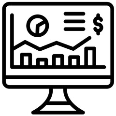 Poster - Online Statistics vector icon illustration of Business & Economy iconset.