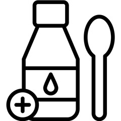 Sticker - Syrup vector icon illustration of Pharmacy iconset.