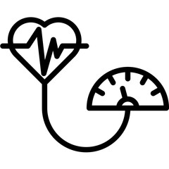 Sticker - Blood Pressure vector icon illustration of Pharmacy iconset.