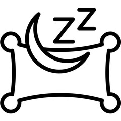 Wall Mural - Sleep vector icon illustration of Pilates iconset.