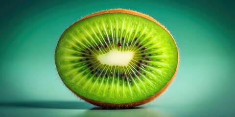 Wall Mural - Vibrant kiwi fruit painted in a realistic style , kiwi, fruit, painting, vibrant, realistic, food, green, colors, artwork
