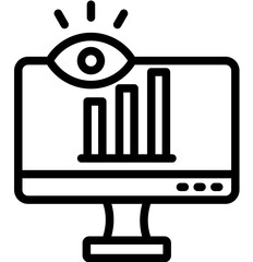 Wall Mural - Monitoring vector icon illustration of Business Analytics iconset.