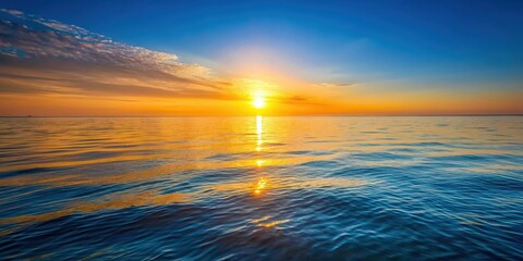 Poster - Sea with sun reflection at evening sunset, ocean, water, sunset, reflection, sun, evening, tranquil, peaceful, beauty, nature