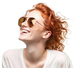 Sticker - PNG Sunglasses laughing portrait smiling.