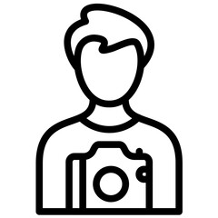 Wall Mural - Photographer vector icon illustration of Gig Economy iconset.