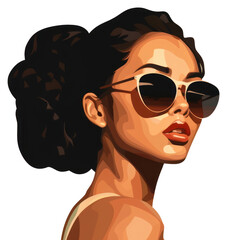 Poster - PNG Sunglasses portrait adult woman.