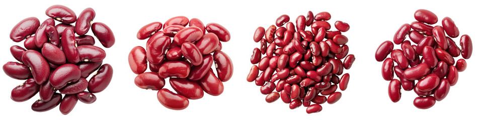 red beans isolated on the white background