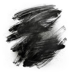 Canvas Print - Collection of modern strokes and curly lines in charcoal