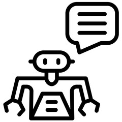 Sticker - Robot Assistant vector icon illustration of Robotics iconset.