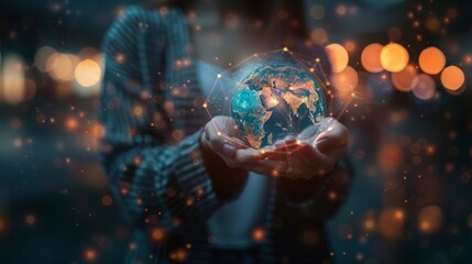 Poster - Customer relationship management (CRM). Mastering global technology (customer networks), data exchanges, Banking, Business strategy.