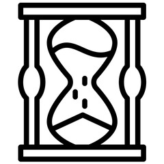 Sticker - Hourglass vector icon illustration of Achievements iconset.