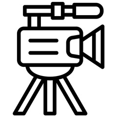 Sticker - Filming vector icon illustration of Filmmaking iconset.